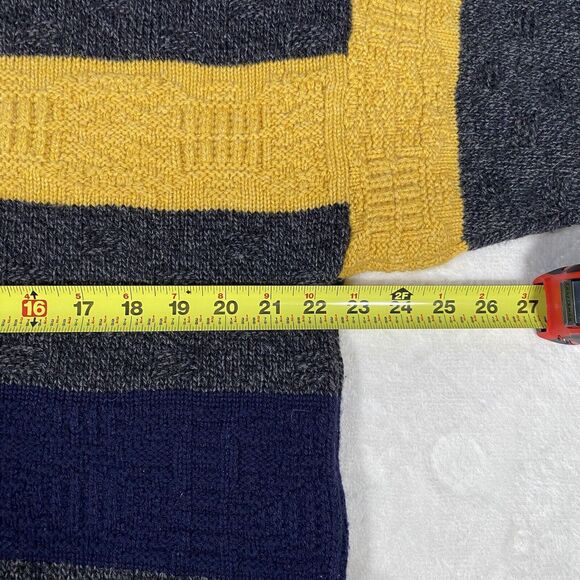 Vtg 90's Gant Merino Wool Sweater Multi-Color Block Knit Crew Neck Men's Sz Lg - Picture 6 of 8